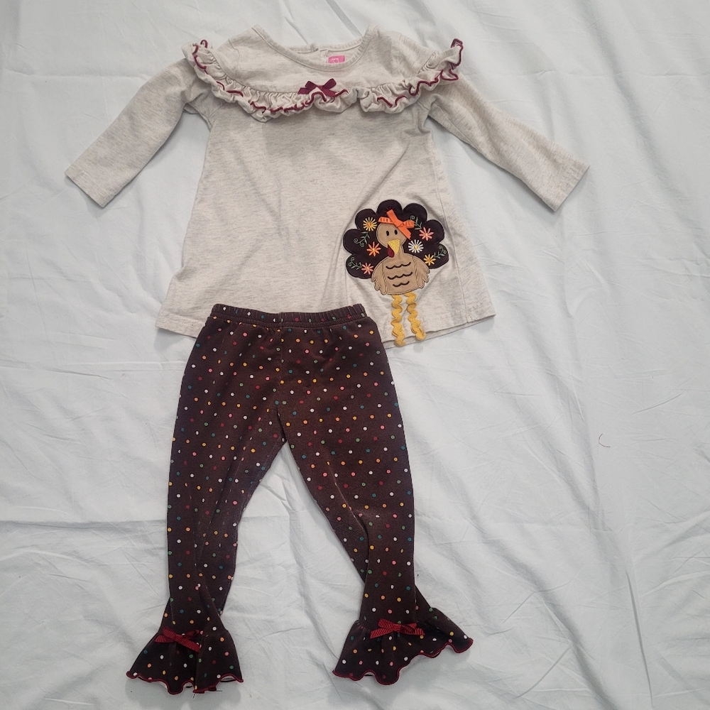 Girl's Thanksgiving Outfit, Size 2T